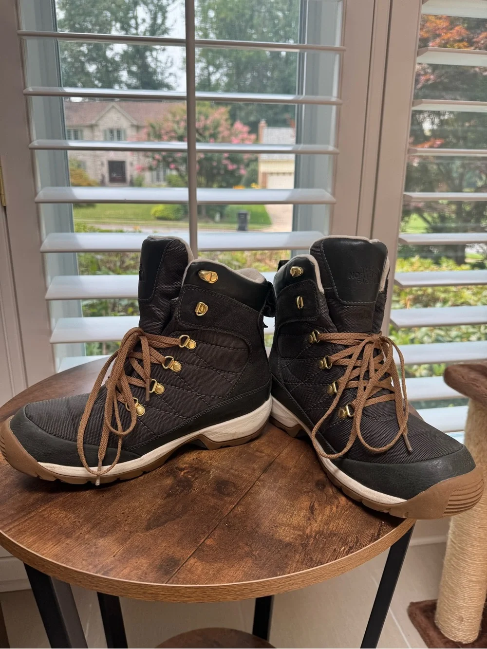 The North Face Men’s Dark Gray and Brown Trail Boots